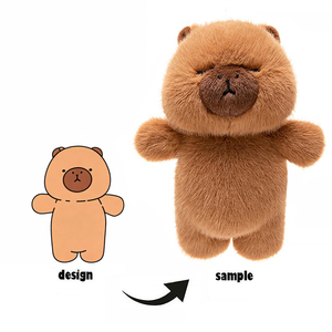 Odm dễ thương kapibara Nâu Thú nhồi bông đồ chơi Kawaii loạt sang trọng cho trẻ em ngủ đồng hành đồ chơi trẻ em 0-12 tháng - Product Image 1