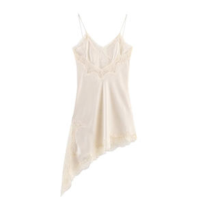 ZATRHMBM Abbigliamento Donna Autunno 2025 Nuovo Vestito Asimmetrico in <span class=keywords><strong>Pizzo</strong></span> alla Moda <span class=keywords><strong>Mini</strong></span> <span class=keywords><strong>Abito</strong></span> Elegante Sexy Retrò con Spalline da Donna - Product Image 2