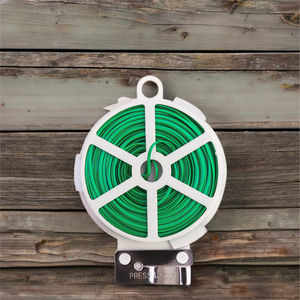 WHY253 Attache torsadée de jardin réutilisable Câble en fer et plastique <span class=keywords><strong>enduit</strong></span> vert <span class=keywords><strong>pour</strong></span> le jardinage <span class=keywords><strong>Fixateur</strong></span> de grimpeur de greffage de légumes - Product Image 3
