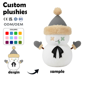 Muñeco de nieve de peluche personalizado de fábrica, lindo juguete de peluche <span class=keywords><strong>abrazable</strong></span>, peluches personalizados como regalo de Navidad - Product Image 1