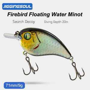 Flutuante Água <span class=keywords><strong>Mino</strong></span> Minnow 71mm 9g Crankbaits Set para Bass Fishing Iscas Hard Iscas Topwater Crank Bait Kit Equipamento De Pesca - Product Image 2