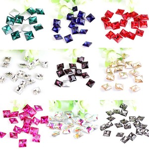 Crystal Glass Rhinestones Square 3-12mm Diy For Phone <b>Cases</b> Jewelry Accessories - Product Image 1