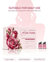 Ampoule Visage PDRN Rose Haute Qualité 30ml – Solution Beauté Hydratante Anti-Rides Personnalisable pour Votre Marque