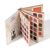 Palette de maquillage tout-en-un multicolores mates et scintillantes : fards à paupières, blush et illuminateur