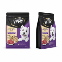 Sacs d'emballage alimentaire en plastique pour animaux de compagnie, résistants à l'humidité, avec impression de logo personnalisée, faible MOQ, pour friandises pour chiens et oiseaux, type pochette stand-up