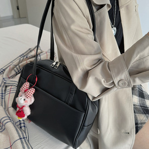 Sac à dos rétro grande capacité de style japonais et coréen, tendance et portable, nouvelle collection automne-hiver 2025, décontracté, avec double fermeture éclair - Product Image 3