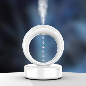 Nueva llegada relajante gota de lluvia sonido antigravedad humidificador 680ML vapor frío humidificador de aire de escritorio con luz de noche LED blanca - Product Image 1