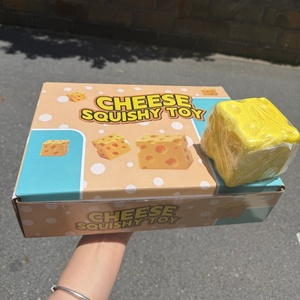 Nuevo Bloque de Queso Cuadrado de 7cm, Juguete Sensorial Antiestrés de Rebote Lento, Venta al por Mayor - Product Image 1