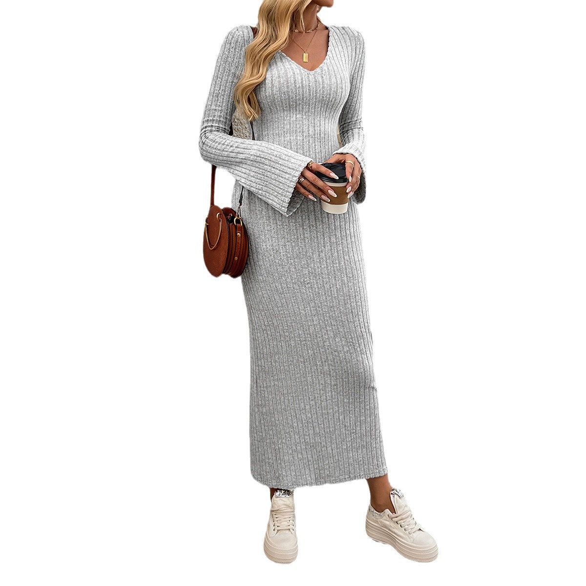 bodycon dresses for women with sleeves Lavender Crochet Sophia Dress main image 1
