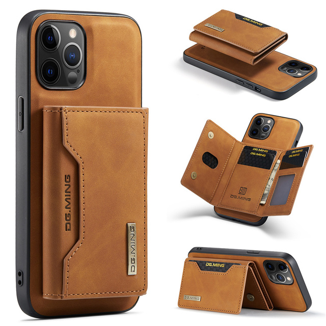 Luxury Detachable PU Leather Wallet Mobile Phone Case for iPhone 15 14 13 12 11 Pro Max Xs Xr Xs Max With Card Holder