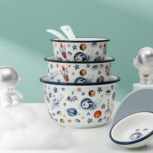 Vente en gros de vaisselle de l'espace astronaute lapin pour enfants thème fusée et planète - Product Image 2