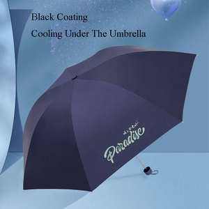 Parapluie léger et portable à double usage Paradise Black Coating avec UV - Product Image 2