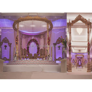Gujarati boda mano tallada de madera "Mandap" boda artesanía de madera "Mandap" Nueva boda de la mano de madera tallado "Mandap" - Product Image 4