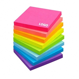 Juego de Notas Adhesivas, Paquete de 8, Neón, Adhesivo Fuerte, 76x76 mm, Impresión en Serigrafía, Reutilizables, para Oficina y Regalos Promocionales - Product Image 1
