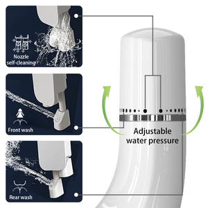 Manueller Persönlicher Damenhygiene-Spüler Shattaf Bidet-Sprüher Selbstreinigend Ultraflacher Bidet-Toilettenaufsatz - Product Image 3