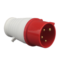 Prise électrique industrielle étanche à la poussière et à l'eau 16A 4P IP44 014 pour extérieur, 230V CE, grise, pour 4 prises de courant