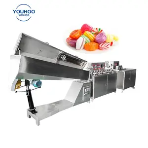 sale rainbow lollipops machine sugar hard candy gummy candy cutting machine taffy pulling machine