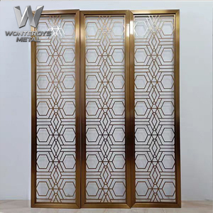 Panel de Pared Decorativo de Metal Dorado con Diseño Moderno y Lujoso, Cortado con Láser, para División de Espacios en Hoteles, Salones y Casinos - Product Image 5