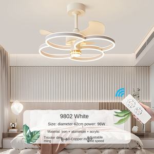 Nueva lámpara de ventilador de aluminio moderno 110V 220V Abs Blade ventilador de techo, Motor de cobre puro con luz y luz de techo LED remota - Product Image 5