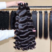 Lots de Cheveux Naturels Ondulés, Cheveux Humains Bruts Indiens, Ondulation Naturelle Douce, Vente en Gros