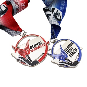 ผู้ผลิตเหรียญกีฬาโลหะผสมสังกะสีเลียนแบบโบราณสมัยใหม่ ขายส่งเหรียญวิ่งมาราธอนแบบกำหนดเอง เหรียญวิ่งบนลู่แข่งแบบนุ่ม - Product Image 6