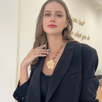 TongLing européen imprimé léopard corde collier court carré géométrique pendentif collier pour accessoires quotidiens