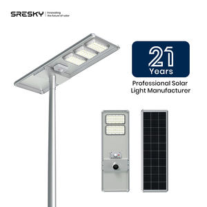 Lámpara Solar LED para Exteriores SRESKY de 100W con Sensor de Movimiento, Todo en Uno, Impermeable, Lámpara Solar Exterior con Panel Solar - Product Image 1