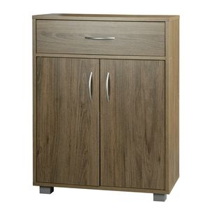 Wood Grain Small <strong>2</strong> Door 1 <strong>Drawer</strong> Living Room Sideboard Wooden <strong>Storage</strong> Cabinet <strong>Unit</strong> - Product Image 5