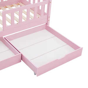 Nouveau monté en <span class=keywords><strong>bois</strong></span> filles enfant en bas âge deux cadres bébé enfant <span class=keywords><strong>cabane</strong></span> lit montessori enfants lit au sol pour enfants - Product Image 3