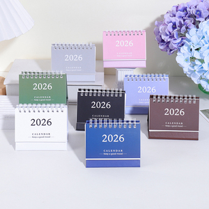 Promotional Portable 2026 Mini Desk Calendar Creative Notepad Decoration Spiral Paper Table Calendar for Office
