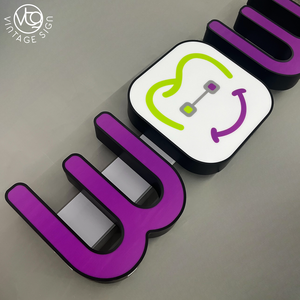 لوحة أعمال ليد مخصصة بإضاءة أمامية مضيئة أكريليك علامة ثلاثية الأبعاد وحرف بجودة عالية - Product Image 3