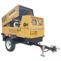 Compresseur d'air mobile et compresseur diesel GTL fournis en usine de 55CFM à 1250CFM avec moteur Cummins \ moteur Perkins