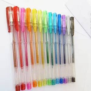 מבחן טוב 100 צבעוני גליטר ג 'ל עט סט 60 צבעים קידום מכירות פסטל ג' ל עט עם לוגו
