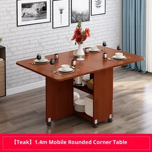 Modern Solid Wood <strong>Folding</strong> Extendable Dining <strong>Table</strong> Portable Space Saving <strong>Kitchen</strong> Dining Room Seats Storage <strong>Table</strong> - Product Image 4