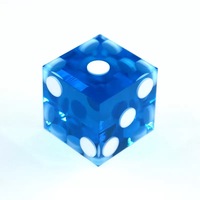 Dados de Plástico Transparentes de 19 mm, Cuadrados, con Esquinas Redondeadas, Tipo Pixel, con Tubo