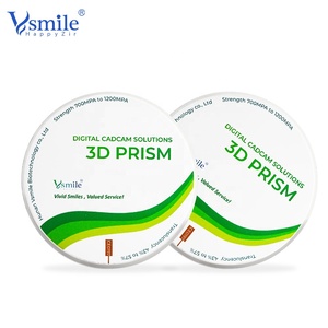 Vsmile บล็อกเซอร์โคเนียวัสดุห้องปฏิบัติการทันตกรรมสำรวจระบบความงาม CAD CAM 3D ปริซึมเซอร์โคเนียหลายชั้น - Product Image 2