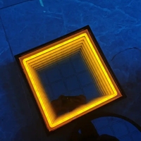 Miroir personnalisé multicouche Abyss Infinite Extension Led 3D logo personnalisé Led Dance Floor KTV Disco Mirror Neon Sign 3d Mirror