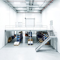 HONGXIN Étagère de mezzanine robuste sans boulons, réglable, en acier laminé à froid, avec revêtement en poudre anti-corrosion, personnalisable 2/3 niveaux
