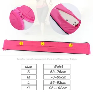 Invisible Gym Running Waist Bag Lightweight Marathon Yoga Belt Fanny Pack 5.5 Inch Bag With Zipper Fitness Phone Bag