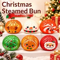 Produit transfrontalier très vendu : Jouet anti-stress souple en caoutchouc à presser pour la Noël, coffret cadeau de fêtes, vente en gros pour jeunes