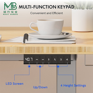 Scrivania Elettrica Intelligente <span class=keywords><strong>in</strong></span> Bambù Moderna e Regolabile con Presa di Corrente Integrata e Doppie Porte USB per Ricarica, per <span class=keywords><strong>Ufficio</strong></span> Domestico - Product Image 2