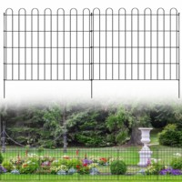 Clôture décorative de jardin extérieure sans creuser, antirouille, barrière pour animaux et chiens, idéale pour les parterres de fleurs et les cours – Vente en gros