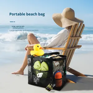 Bolso de verano de moda para niños, bolsa de malla de almacenamiento de juguetes al aire libre y natación de playa de nailon de gran capacidad para compras de viaje - Product Image 5