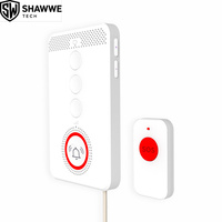Alarme pour personnes âgées SOS GSM ABS 4G, bouton d'urgence vocal à une touche, alerte SMS, panneau avec pendentif de cou étanche, Tuya Smart