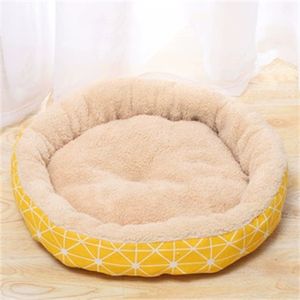 Großhandel Rundes Fleece-Haustierbett Rutschfester Boden Warmes Fleece Abnehmbarer Bezug Einfarbiges Muster für Hunde Katzen Reisefreundlich - Product Image 5