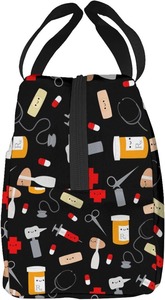 Sac à déjeuner isotherme en polyester à motif de dessin animé pour soins médicaux, doublure en feuille d'aluminium, meilleur cadeau pour garçons et filles, cadeau pour infirmières - Product Image 4