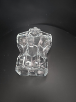 Flacon de parfum carré en verre de 100 ml avec finition mate gravée à l'acide, pulvérisateur haut de gamme, design masculin, emballage premium