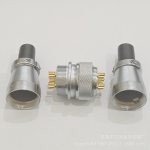 Conector de Aviación Ws28, Enchufe y Tomacorriente de Aleación de Zinc, Cromado, Chapado en Oro, Contacto de Cobre, de 2 a 26 Núcleos - Product Image 5