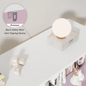Librería de 7 cubos y 49.4 pulgadas con 4 cajones en color morado - Product Image 5