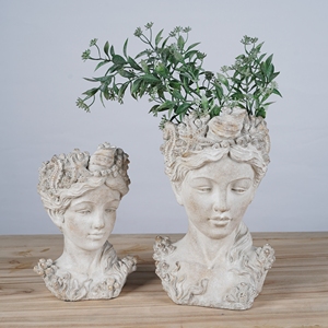 Lianda Best-seller giardino creativo all'aperto dea testa vasi fioriera miglior contenitore per la casa vaso di fiori con imballaggio in cartone - Product Image 2